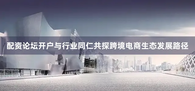 配资论坛开户与行业同仁共探跨境电商生态发展路径
