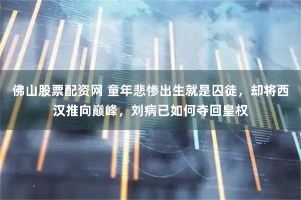 佛山股票配资网 童年悲惨出生就是囚徒，却将西汉推向巅峰，刘病已如何夺回皇权